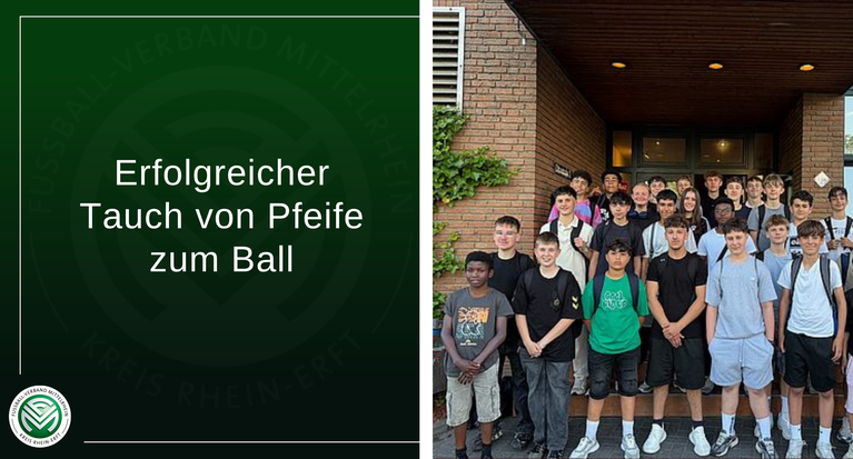 Erfolgreicher Tausch der Pfeife mit dem Ball