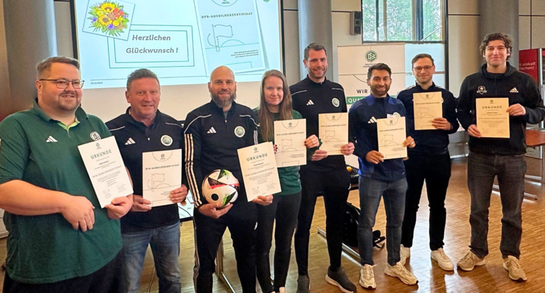 DFB-Ausbilderzertifikat: Weitere FVM-Lehrreferenten mit erfolgreicher Weiterbildung