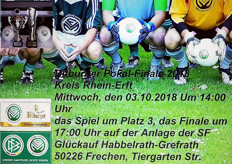 Halbfinale im Bitburger Pokal Kreis Rhein Erft noch nicht ganz komplett - Es geht dem Finale entgegen