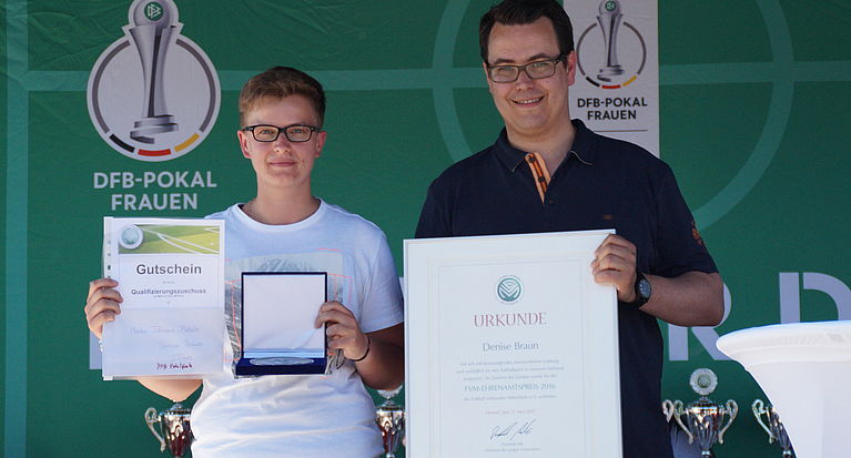 Denise Braun ist Preisträgerin der Marko-Tillmann-Plakette 2016